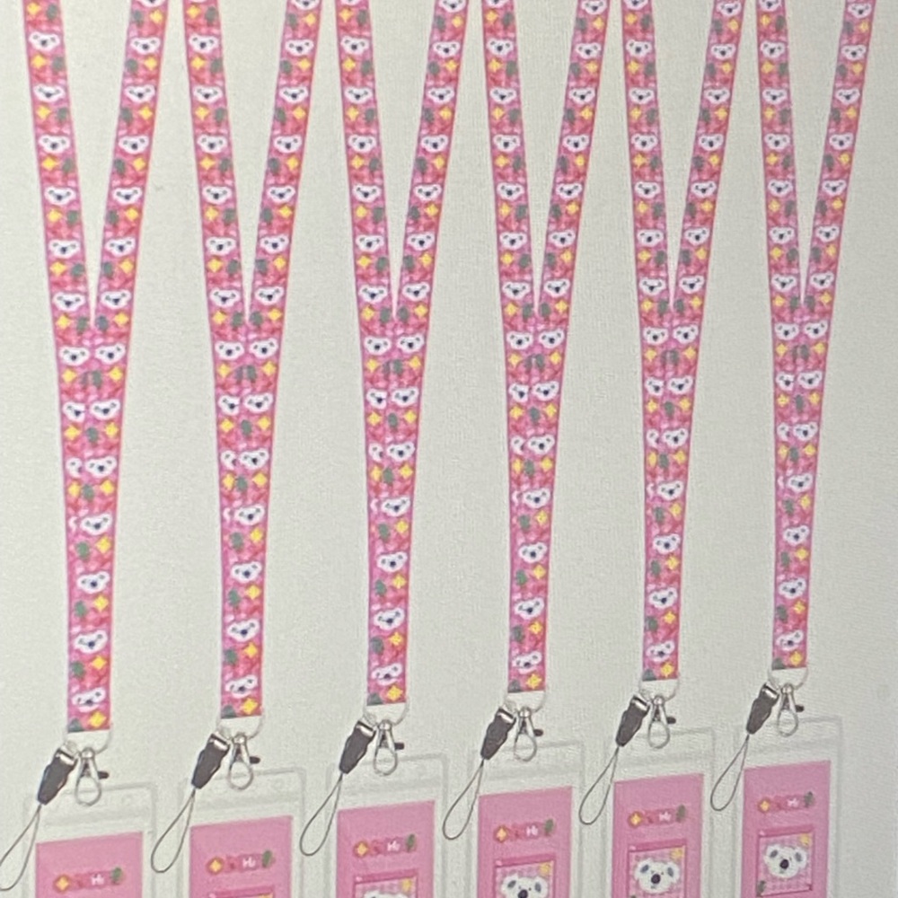 (1MC17)Lot of 6 Pink Koala Lanyards with ID Holder New